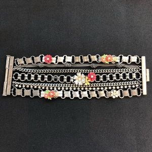 Juicy Couture Chain Link Floral Bracelet